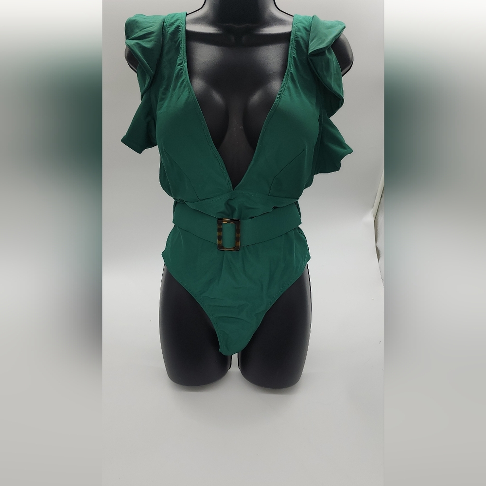 Green Belted Bodysuit